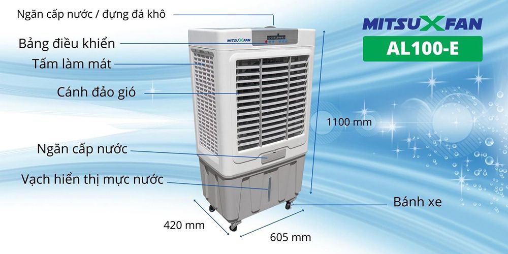 Quạt hơi nước MitsuXFan AL100-E - Hàng chính hãng