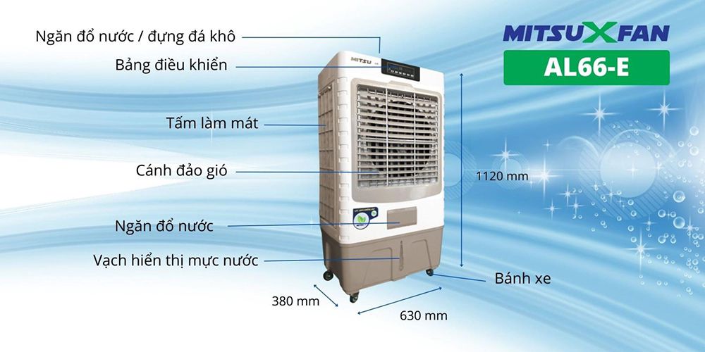 Quạt hơi nước MitsuXFan AL66-E - Hàng chính hãng