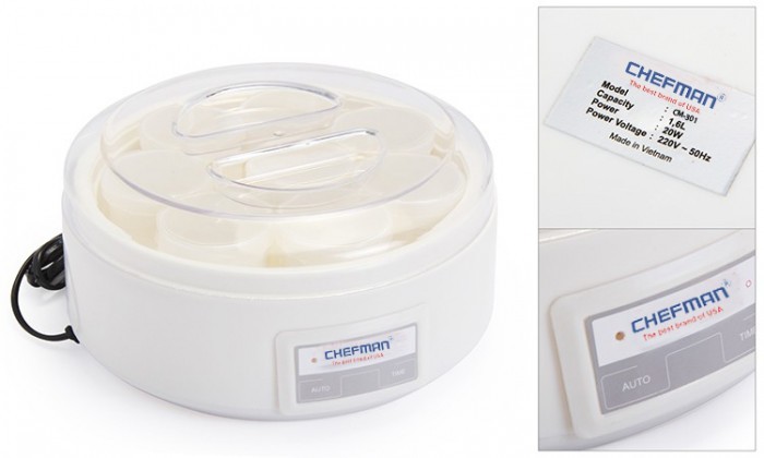 Máy làm sữa chua Chefman CM-301 - Hàng chính hãng