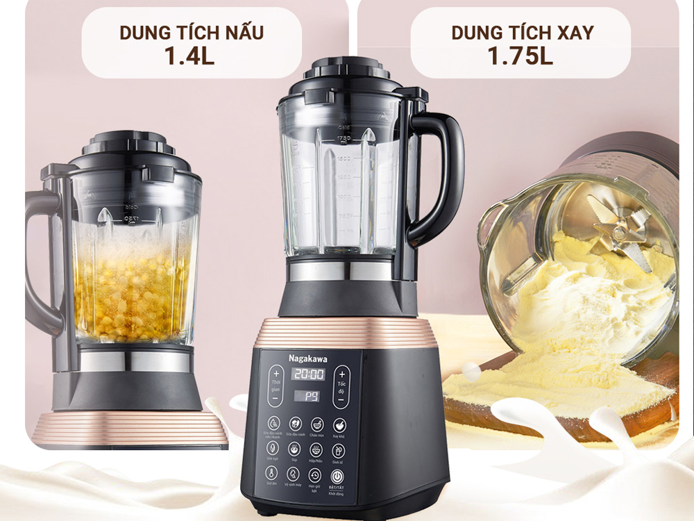 Máy làm sữa hạt đa năng Nagakawa NAG0815 - Hàng chính hãng