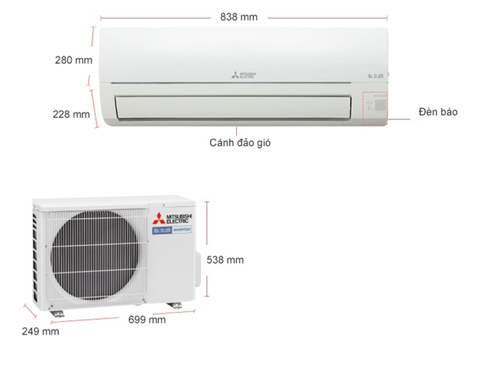 Máy lạnh Mitsubishi Electric Inverter 1.5 HP MSY-JP35VF - Hàng chính hãng