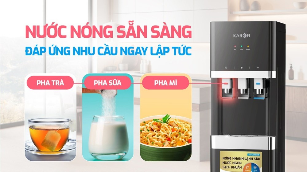 Máy lọc nước Karofi HCV208B - Hàng chính hãng