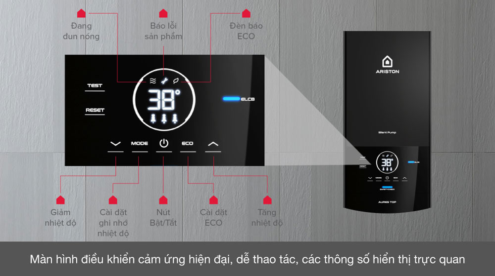 Máy tắm nước nóng Ariston Aures Top 4.5P - Hàng chính hãng