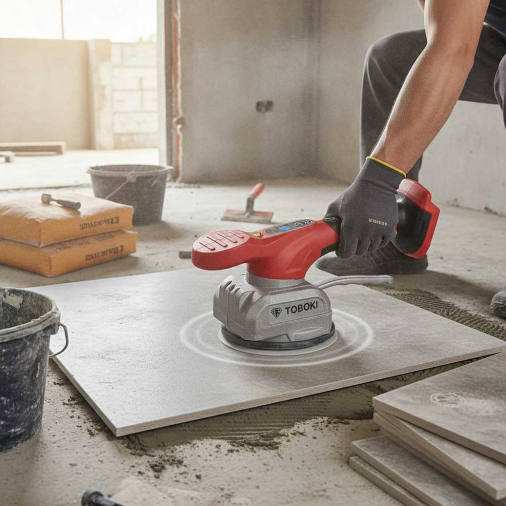 Máy rung hít gạch lát nền pin 21V Toboki TK-RG13 - Hàng chính hãng