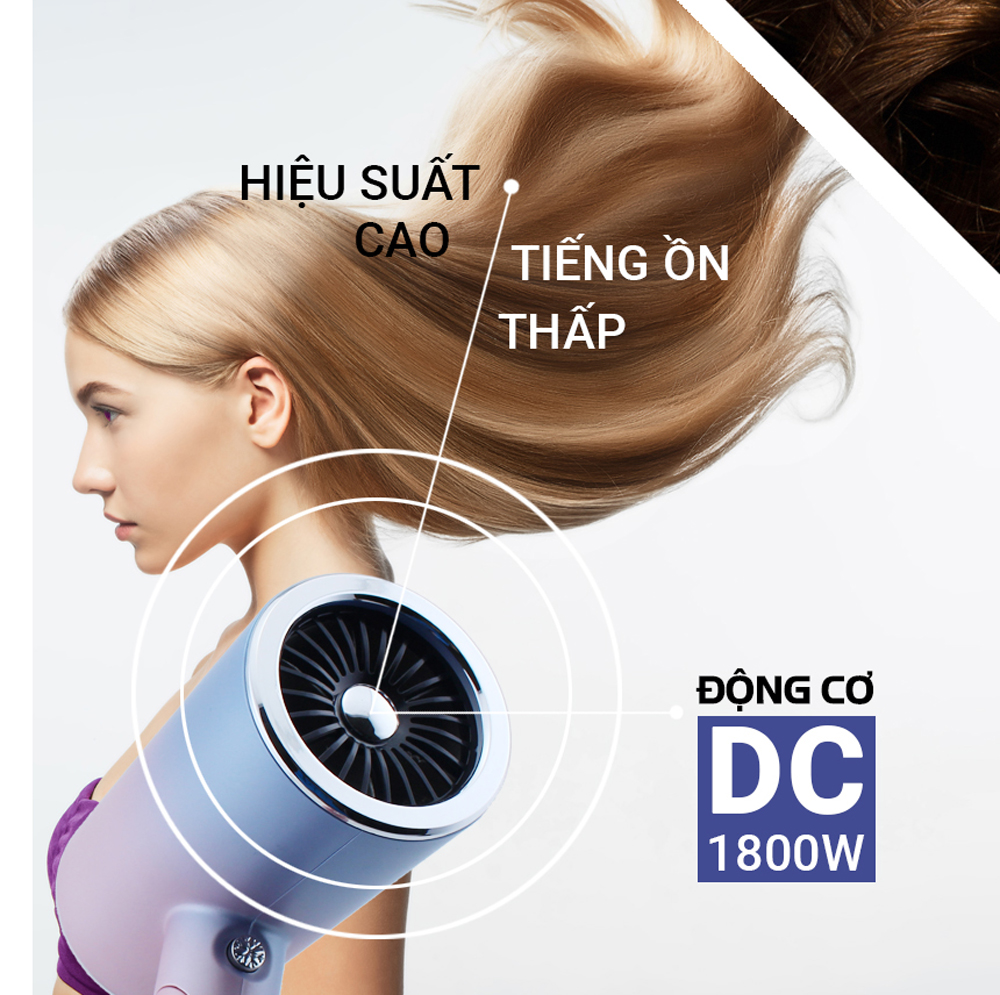 Máy sấy tóc Kalpen HDK-3602 (1800W) - Hàng chính hãng