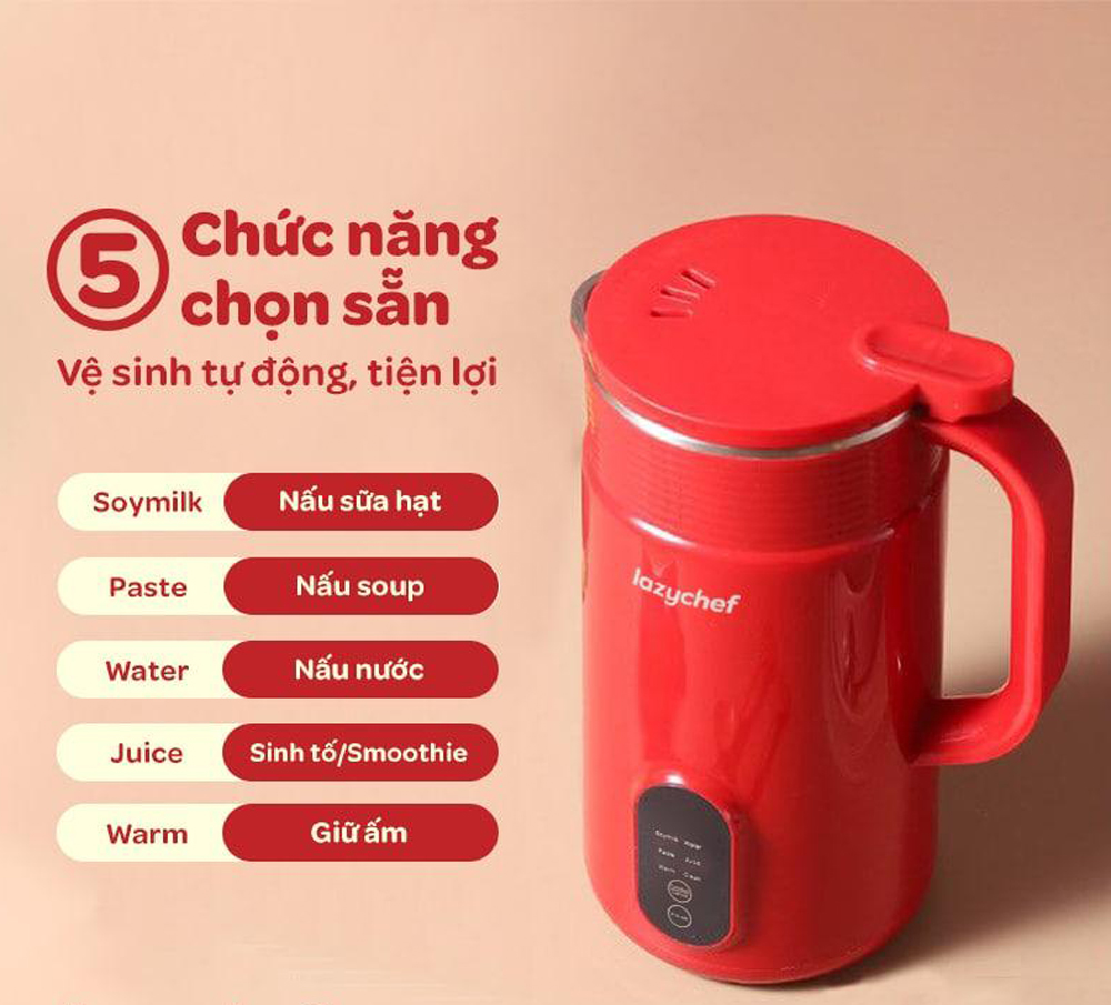 Máy xay nấu đa năng Lazychef LC-01SH - Hàng chính hãng