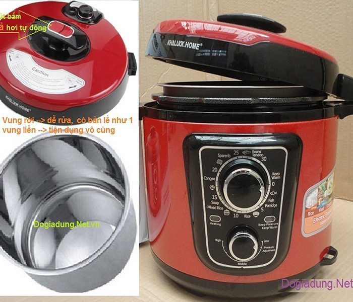 Nồi áp suất điện cơ Khaluck.Home KL738S - Hàng chính hãng