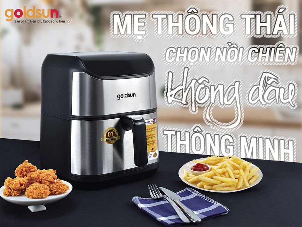 Nồi chiên không dầu Goldsun GAF5842-D - Hàng chính hãng