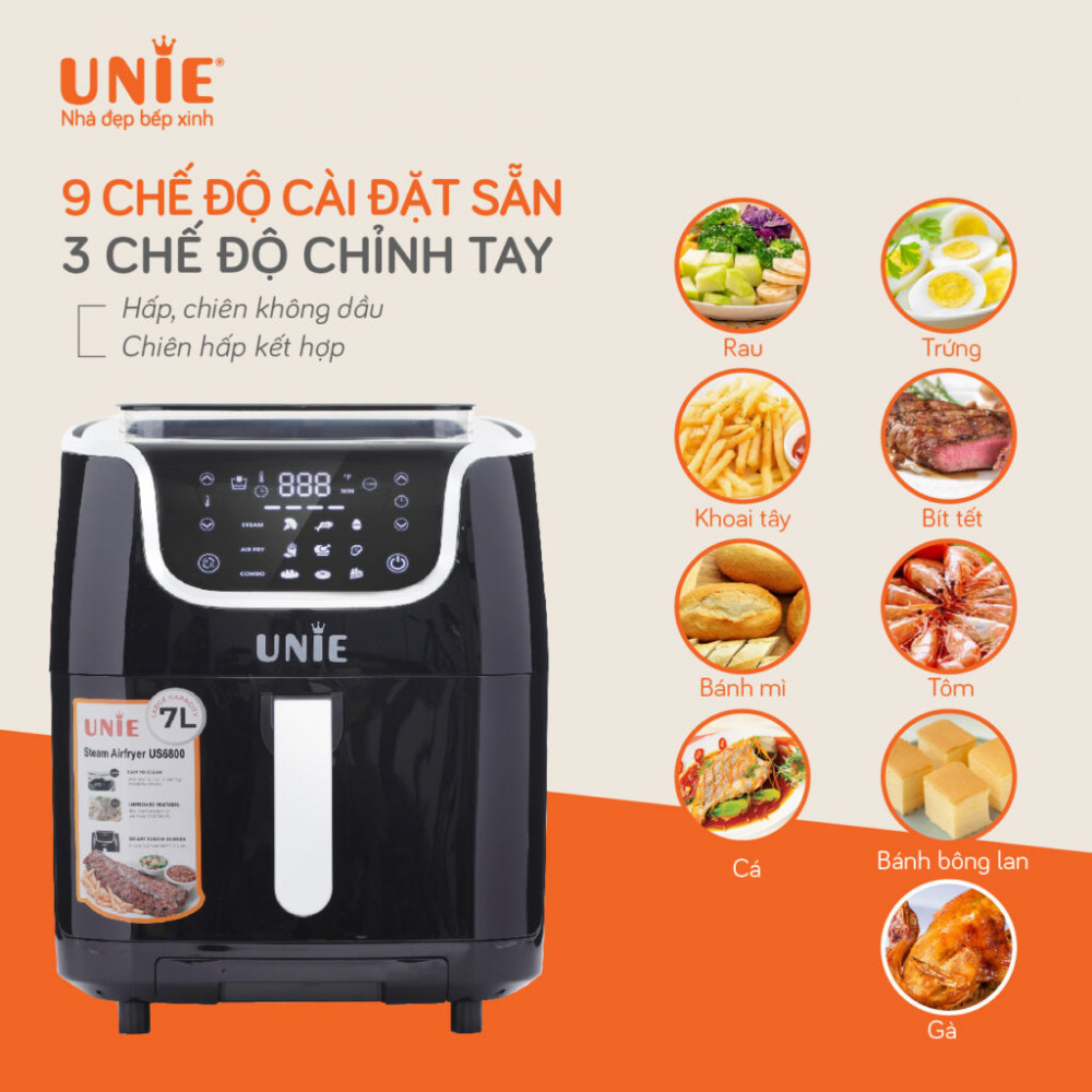 Nồi chiên hơi nước UNIE STEAM US-6800 - Hàng chính hãng