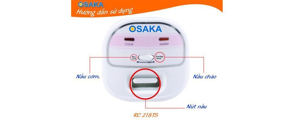 Nồi cơm điện Osaka RC-218TS - Hàng chính hãng