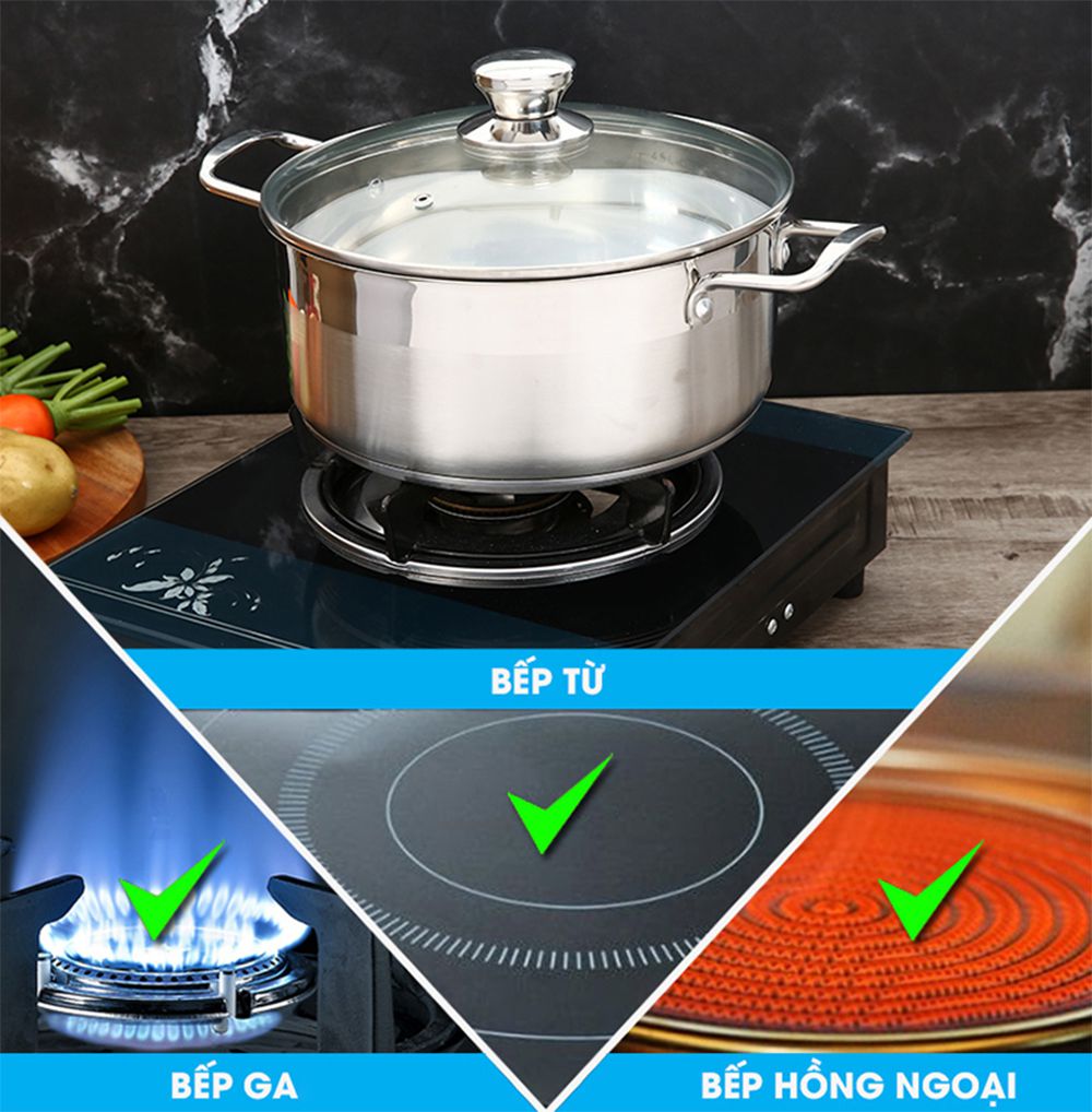 Bộ nồi inox Smartcook SM-2107MN size nồi 16, 20 , 24cm - Hàng chính hãng