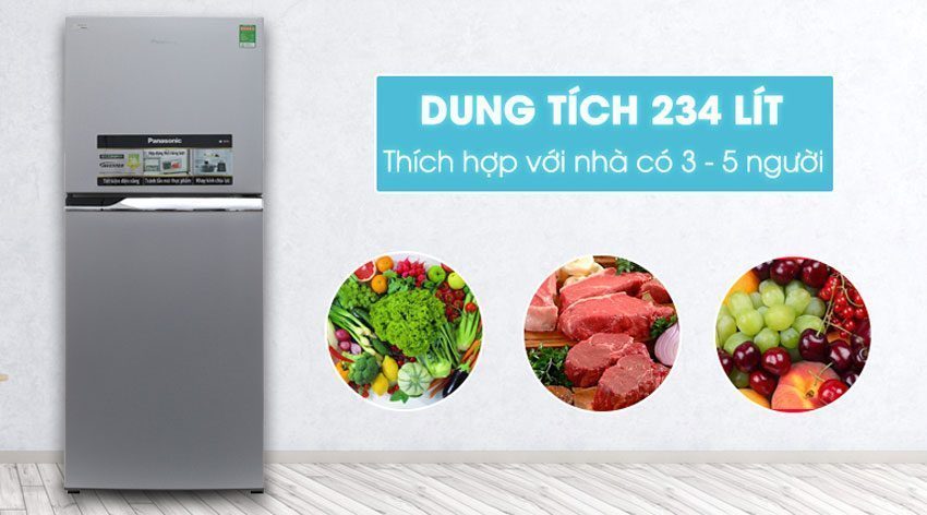 Tủ lạnh Panasonic NR-BL267VSV1 - Hàng chính hãng
