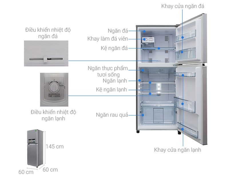 Tủ lạnh Panasonic NR-BL267VSV1 - Hàng chính hãng