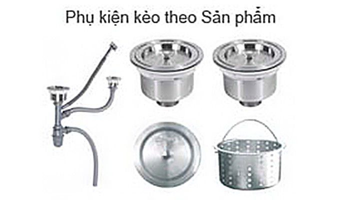 Chậu rửa chén 2 hộc 1 cánh Gorlde GD-5526 - Hàng chính hãng