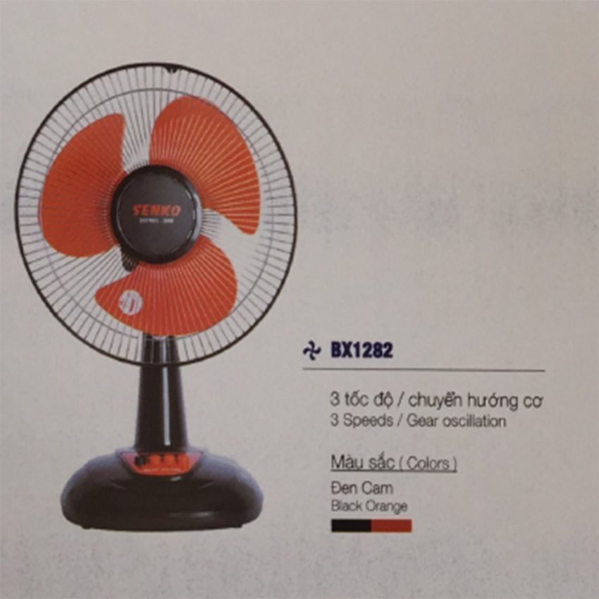 Quạt bàn B3 mạ Crom Senko BX1282 - Hàng chính hãng