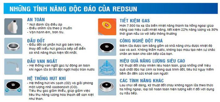 Bếp gas âm hồng ngoại Redsun RS-102KC - Hàng chính hãng
