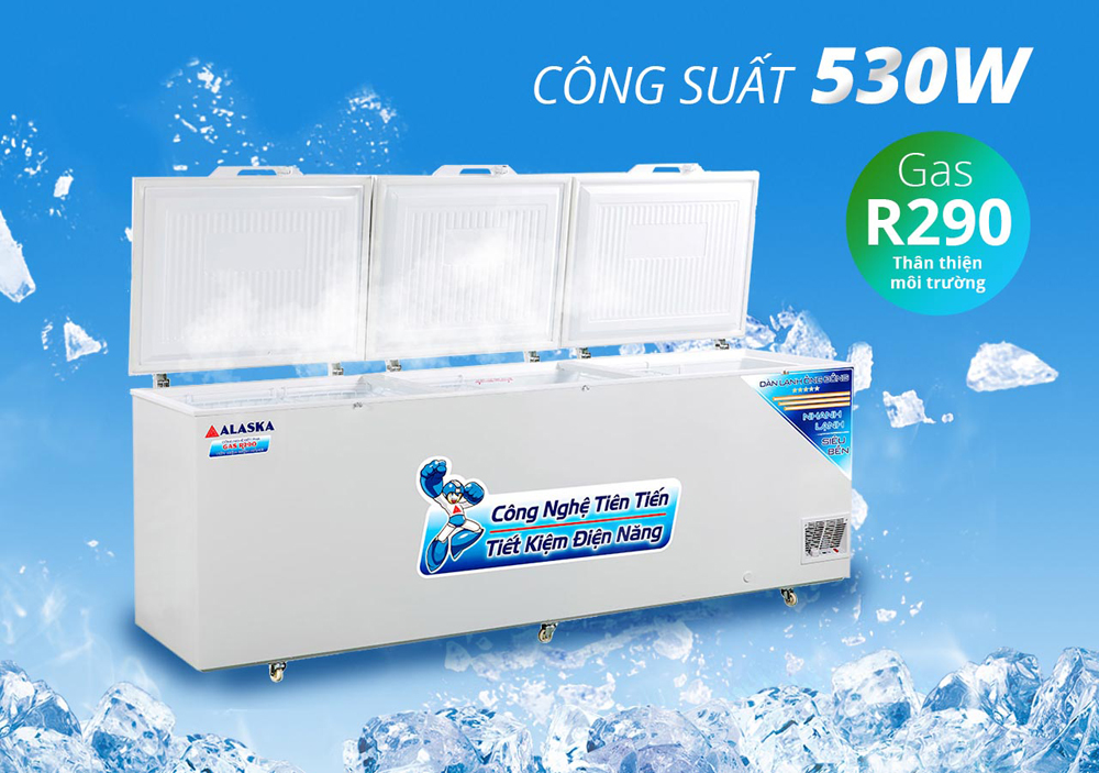 Tủ đông Alaska 1 ngăn 1500 lít HB-1500C - Hàng chính hãng