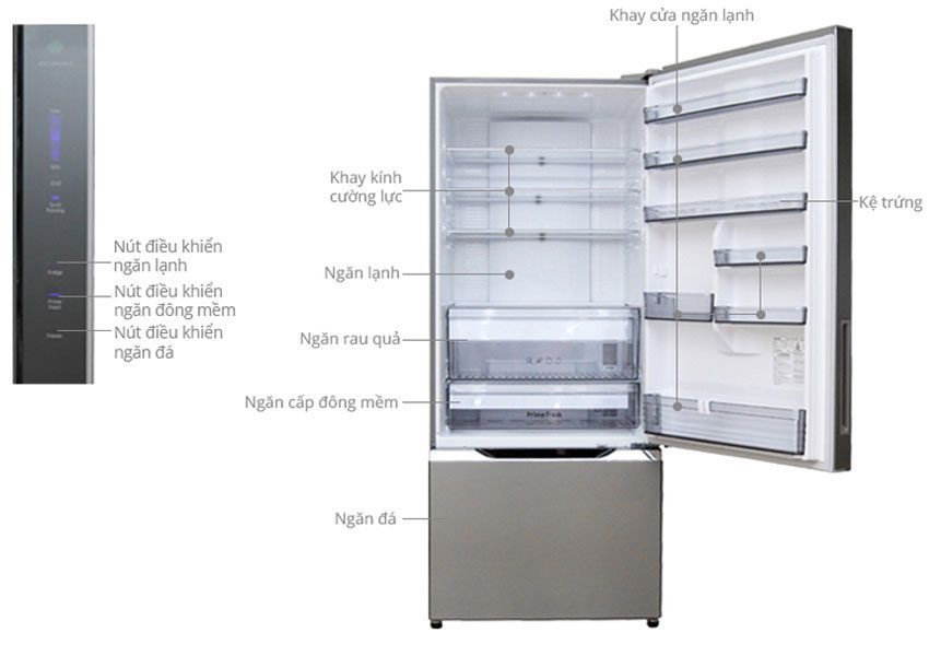 Tủ lạnh Panasonic NR-BY558XSVN - Hàng chính hãng