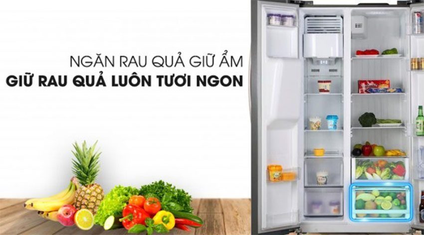 Tủ lạnh Side By Side Kaff KF-SBS600BWT - Hàng chính hãng
