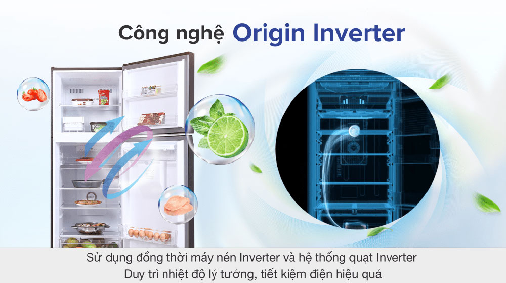 Tủ lạnh Toshiba Inverter 311 lít GR-RT395WE-PMV(06)-MG - Hàng chính hãng