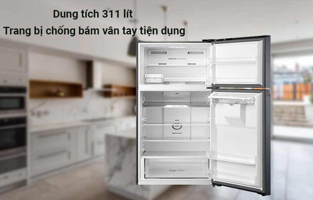 Tủ lạnh Toshiba Inverter 311 lít GR-RT395WE-PMV(06)-MG - Hàng chính hãng
