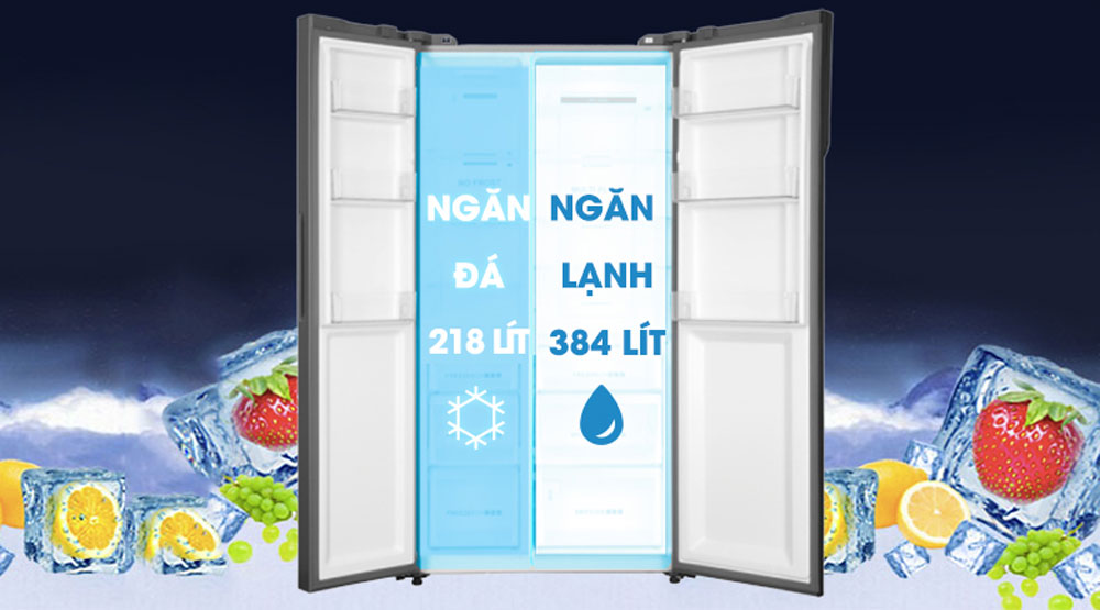 Tủ lạnh Aqua Inverter 602 lít AQR-IG696FS GB  - Hàng chính hãng
