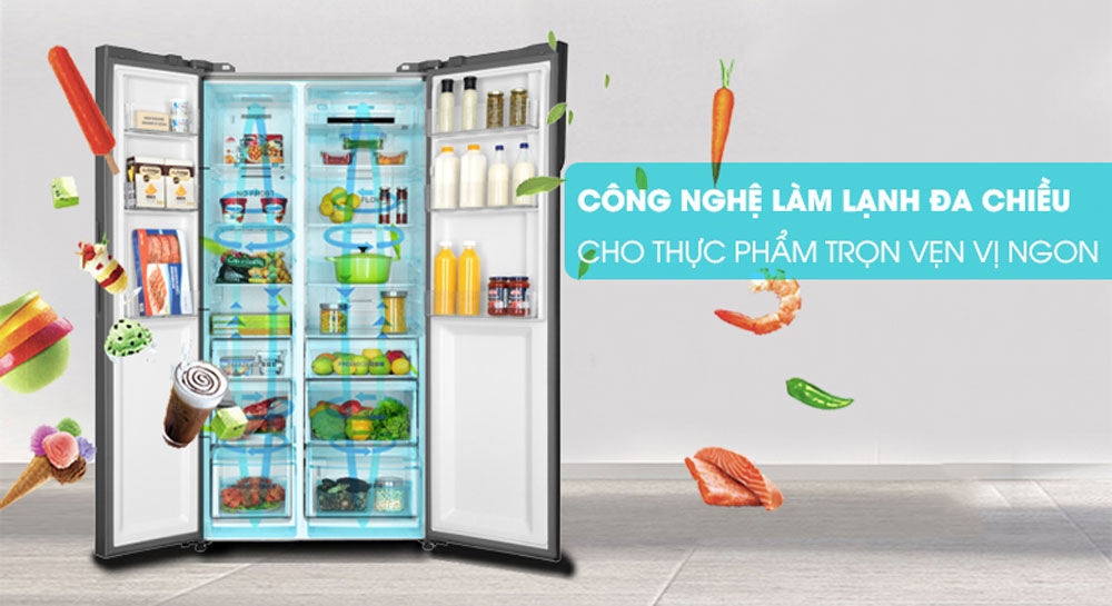 Tủ lạnh Aqua Inverter 602 lít AQR-IG696FS GB  - Hàng chính hãng