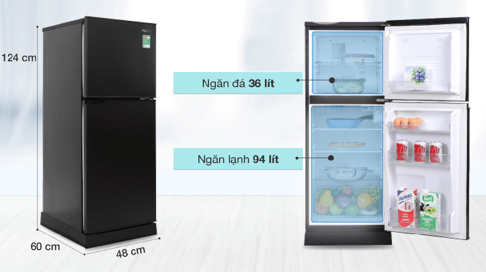 Tủ lạnh Aqua 130 lít AQR-T150FA(BS) - Hàng chính hãng