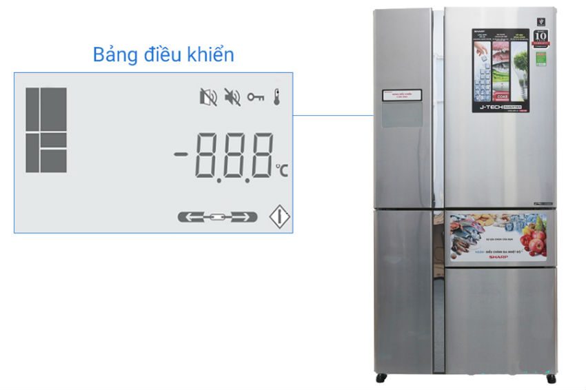 Tủ lạnh Sharp inverter SJ-F5X76VM-SL - Hàng chính hãng