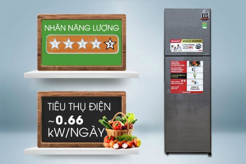 Tủ lạnh Sharp SJ-X281E-DS - Hàng chính hãng