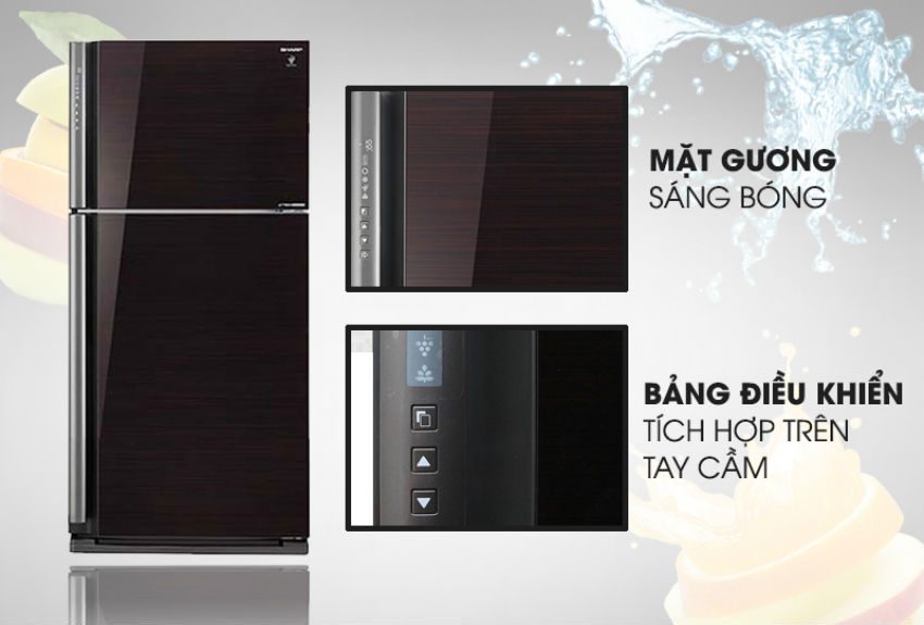 Tủ lạnh Sharp SJ-XP590PG-BK - Hàng chính hãng