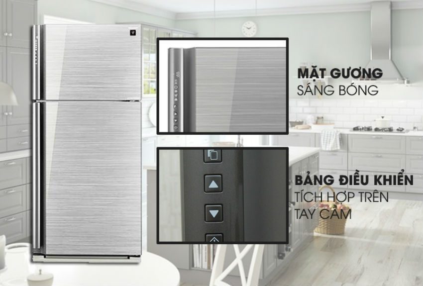 Tủ lạnh Sharp SJ-XP590PG-SL - Hàng chính hãng