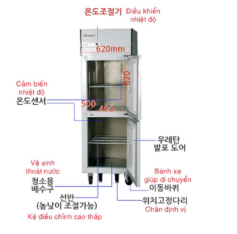 Tủ lạnh 2 cửa Kistem KIS-XFGN25R - Hàng chính hãng