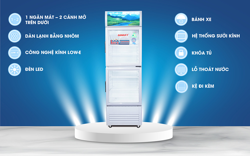 Tủ mát Sanaky 290 lít VH-358WL - Hàng chính hãng