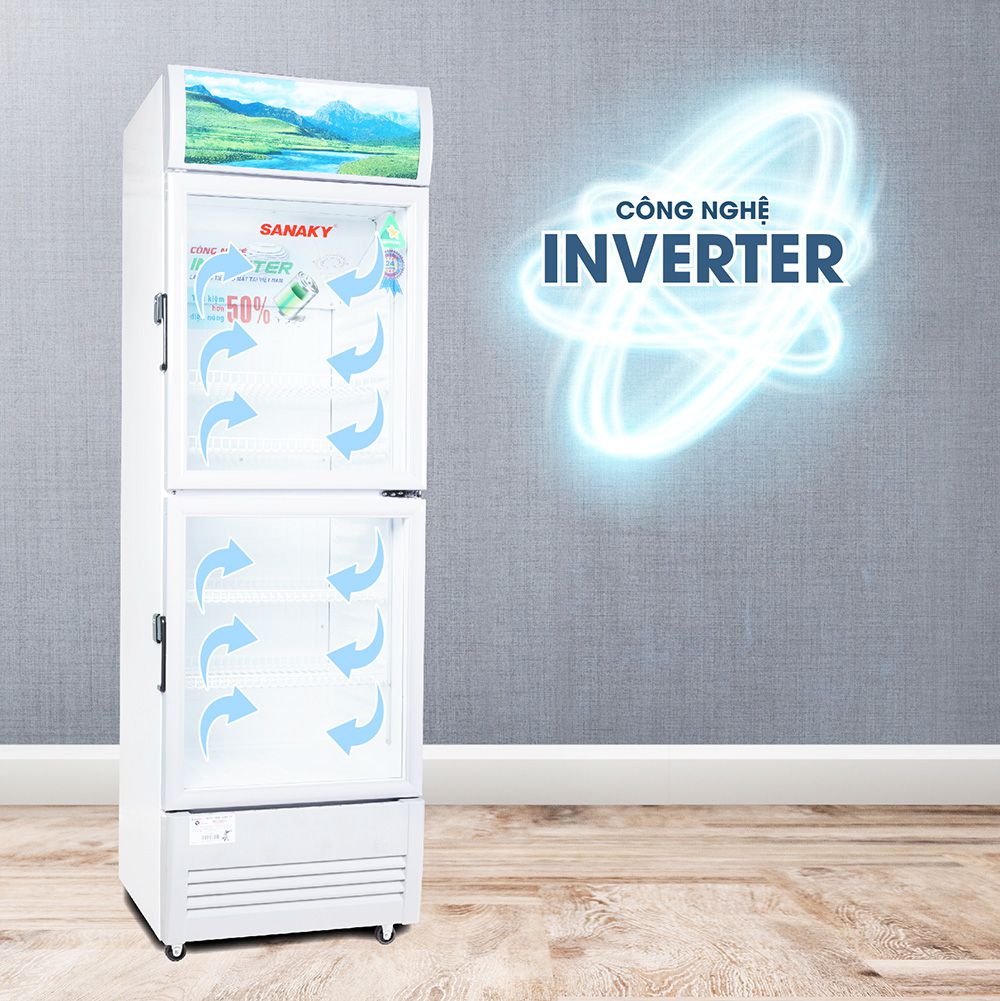 Tủ Mát Inverter Sanaky 200 Lít VH-258W3L - Hàng chính hãng