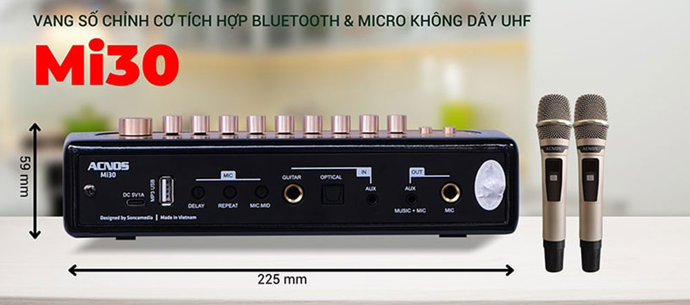 Vang số chỉnh cơ Acnos MI30 - Hàng chính hãng