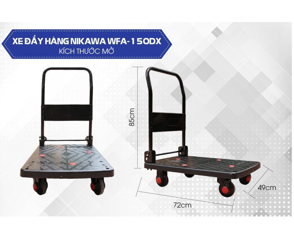 Xe đẩy hàng cao cấp Nikawa FWA-150DX - Hàng chính hãng