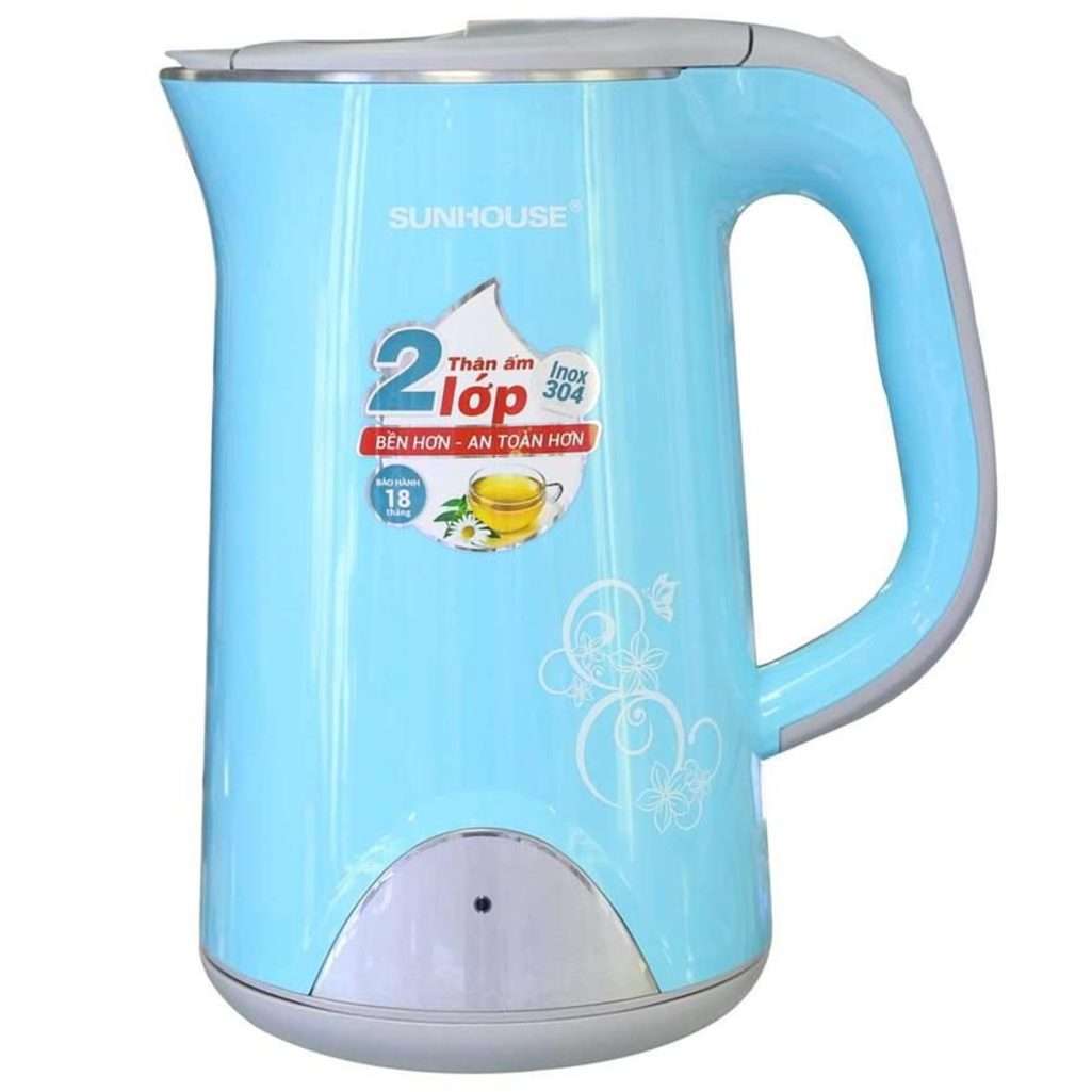 Ấm siêu tốc inox 2 lớp Sunhouse SHD-1385G (Xanh nhạt)  - Hàng chính hãng