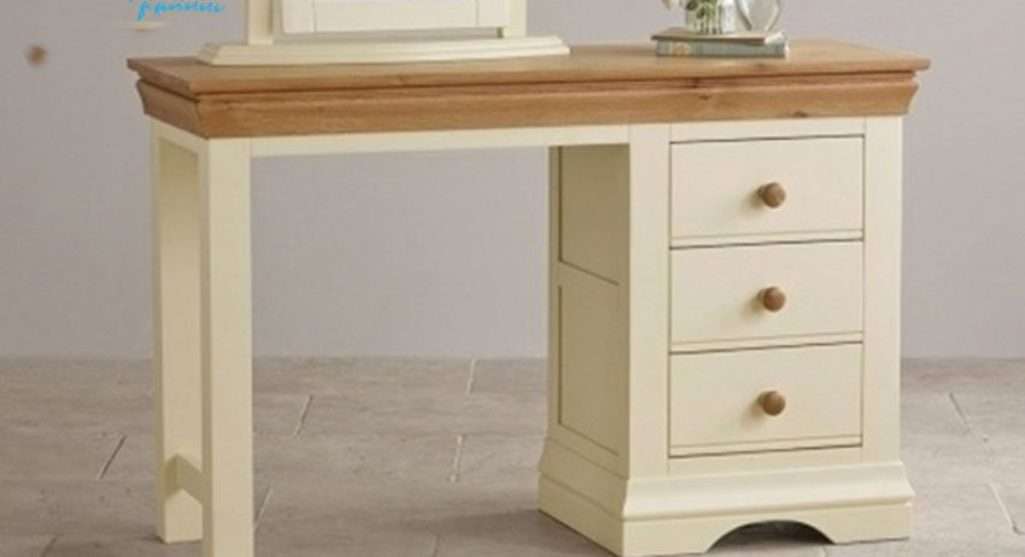 Bàn làm việc trắng mặt sồi - Hàng chính hãng