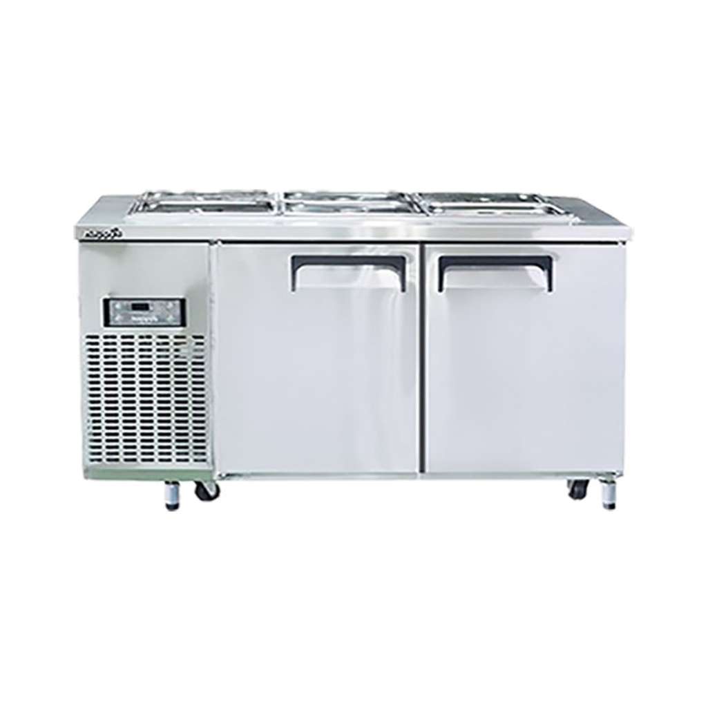Bàn mát salad công nghiệp 2 cánh gián tiếp Happys HWI-1500S-F - Hàng chính hãng