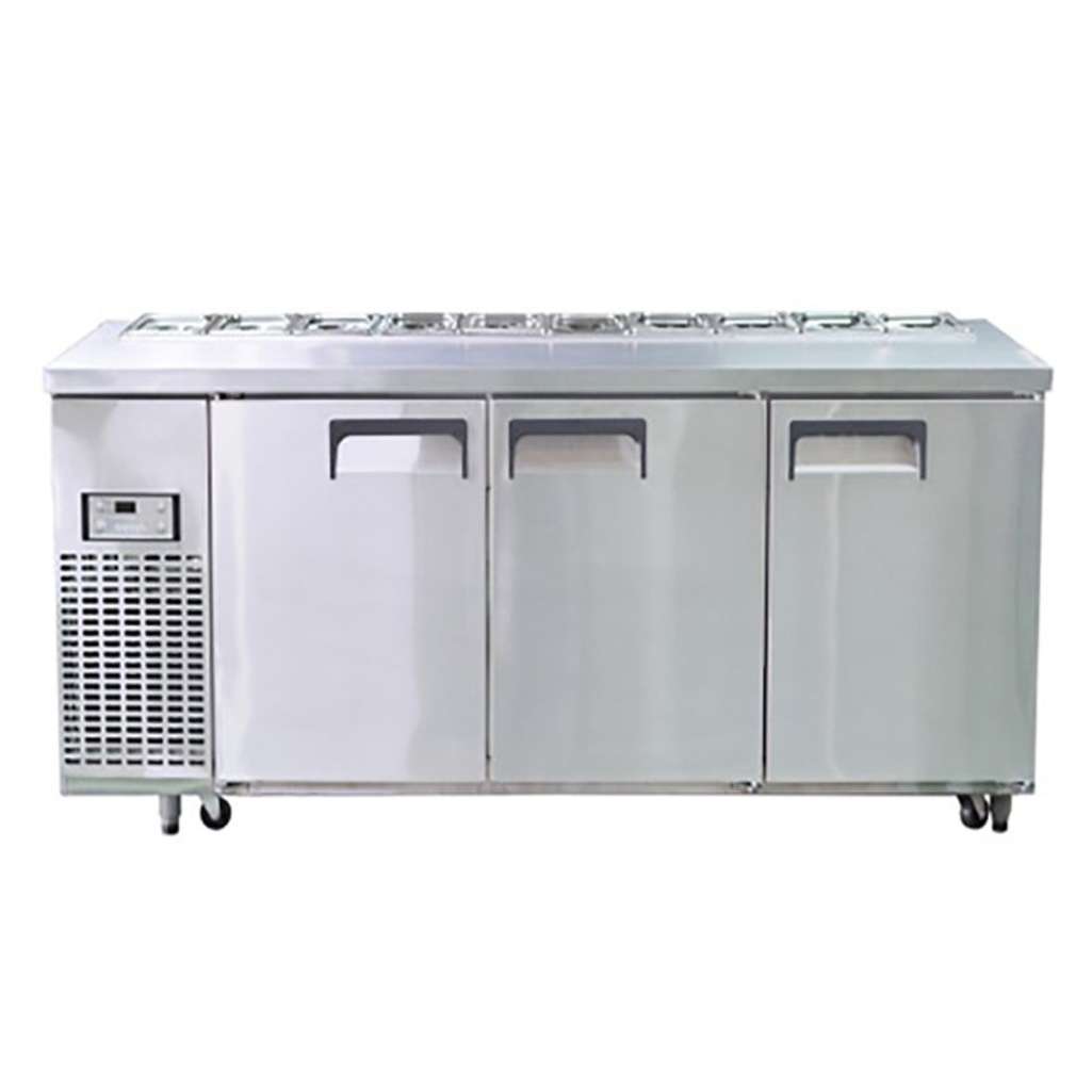 Bàn mát salad công nghiệp 3 cánh gián tiếp Happys HWI-1800S-F - Hàng chính hãng