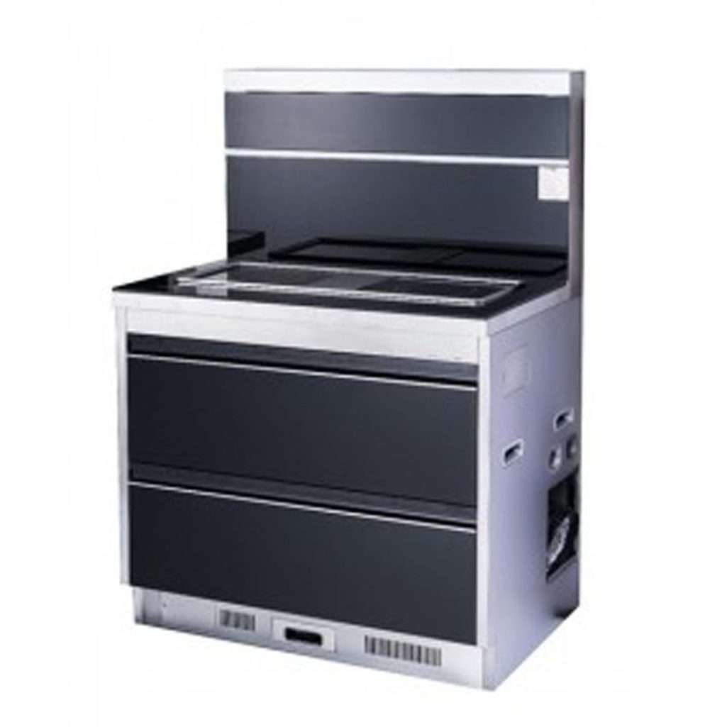 Bếp điện từ đôi tích hợp hút mùi Baidee A5-3  - Hàng chính hãng
