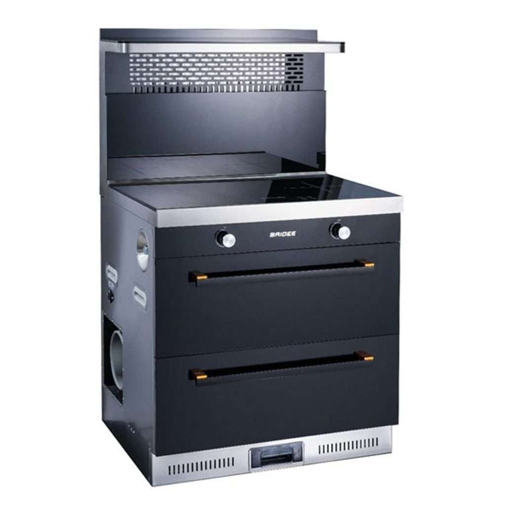 Bếp điện từ đôi tích hợp hút mùi Baidee F1-1 - Hàng chính hãng
