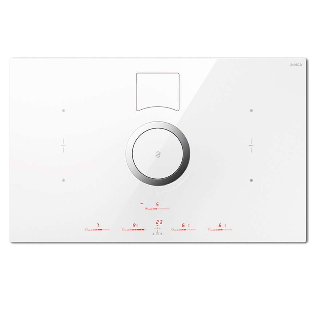 Bếp từ kết hợp hút mùi Elica Nikola Tesla Switch WH/F/80 - Hàng chính hãng