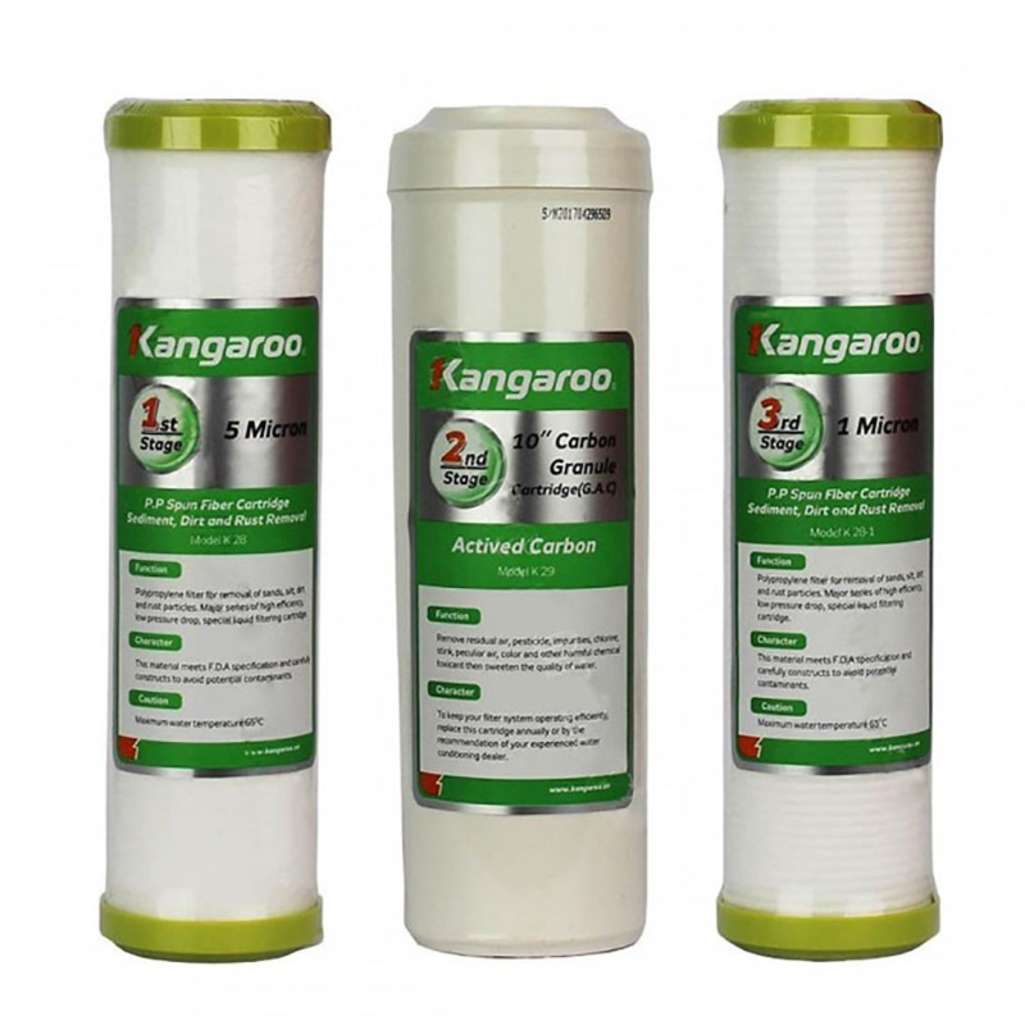 Bộ 3 lõi lọc nước Kangaroo 1,2,3 - Hàng chính hãng