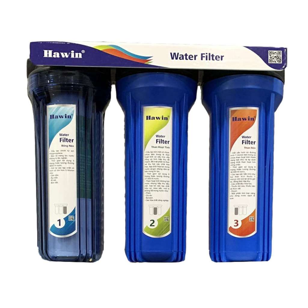 Bộ lọc nước sinh hoạt 3 cấp Hawin - Hàng chính hãng
