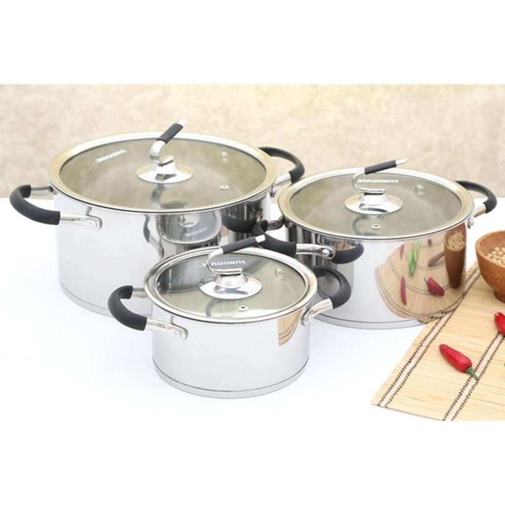  Bộ nồi 3 đáy Sunhouse SH891 - Hàng chính hãng