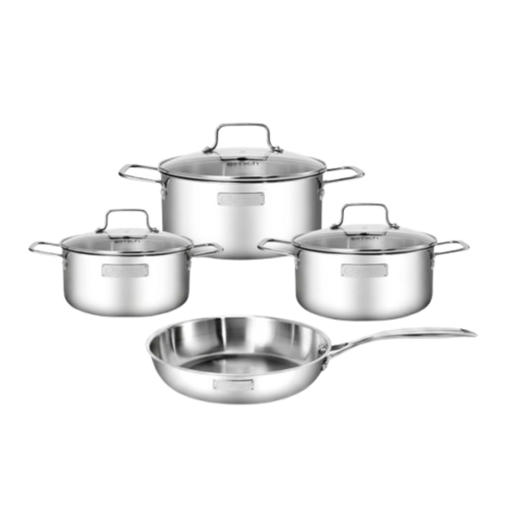 Bộ nồi 4 chiếc inox liền khối Elmich Tri- Max (EL2476) - Hàng chính hãng
