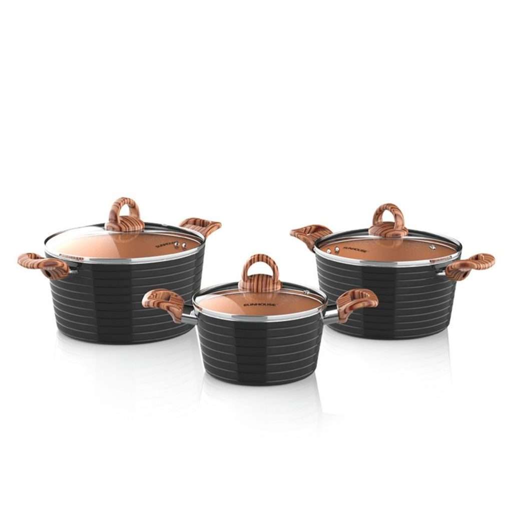 Bộ nồi Ceramic đáy từ Sunhouse SHG2003MCA - Hàng chính hãng