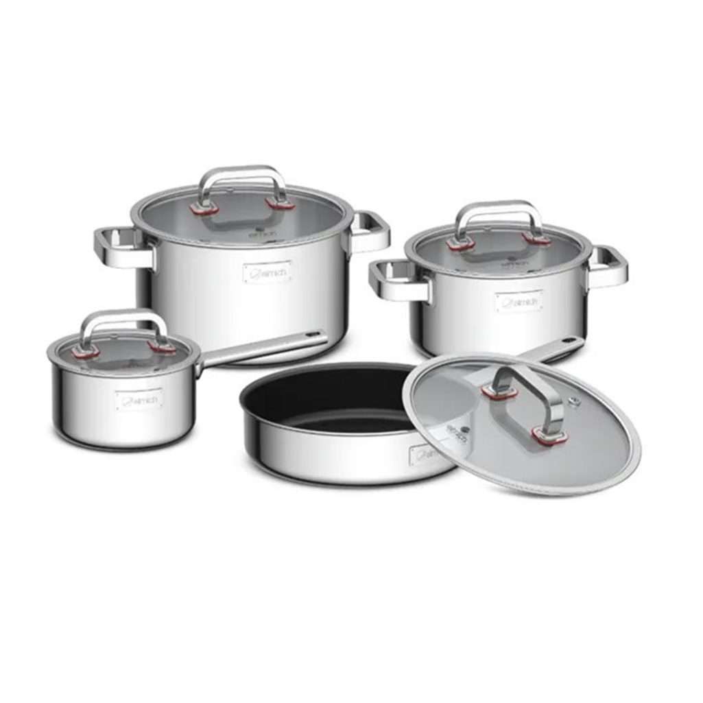 Bộ nồi chảo inox Elmich Diamond EL3329 - Hàng chính hãng